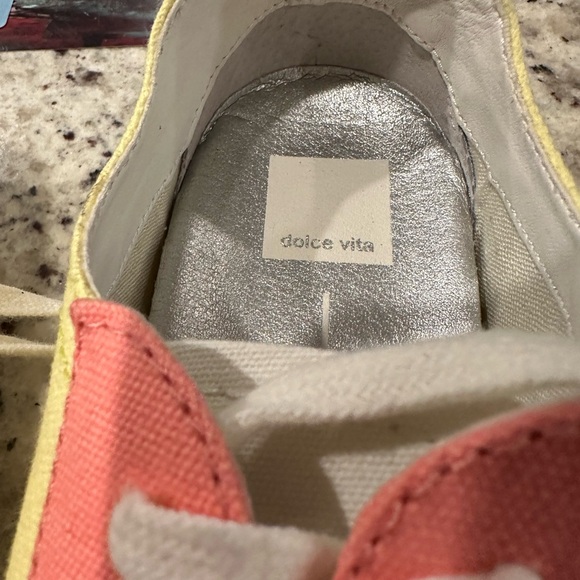 Woman’s Miya Dolce Vita Multi Colored Canvas Sneakers with Side Zipper - Picture 5 of 10